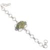 Natural Prehnite Gemstone Handmade 925 Sterling Silver Bracelet 7-8" K4z53
