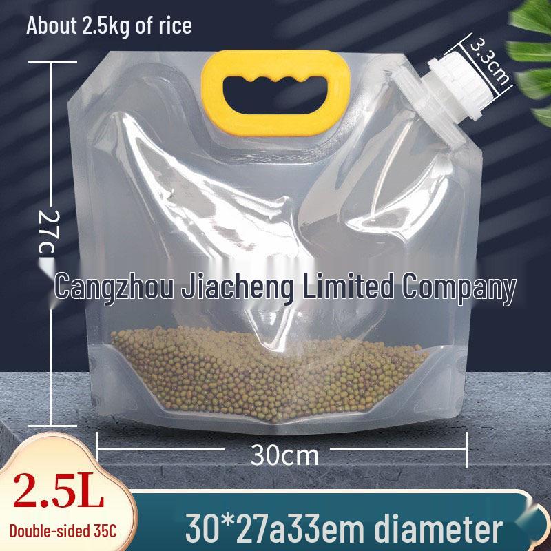 Large Transparent Spout Pouch for Grain Storage and Easy Portioning