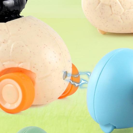 Заводная игрушка Яйцо динозавра Подвижный рот Заводная игрушка Дино с 3 магнитными яйцами Инерционный привод Малыши Мультяшная машинка-динозавр