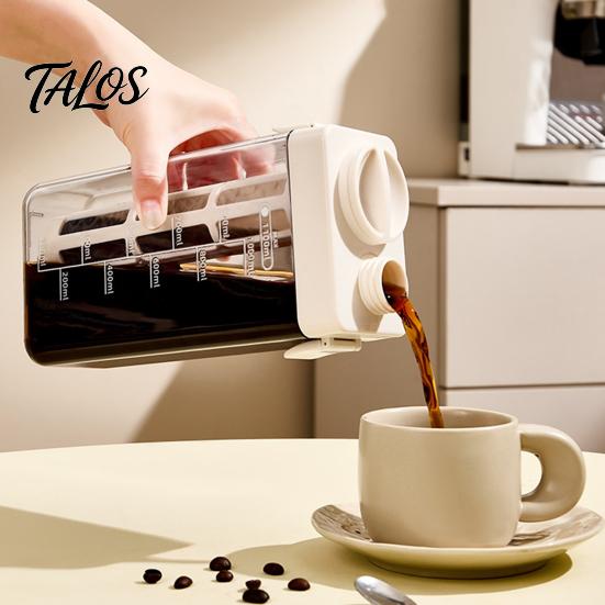 Plastic Iced Tea Maker Cold Brew Coffee with Filter & Airtight Lid, Clear No Leak Pitcher Jar, Scales, Gifts for Lovers