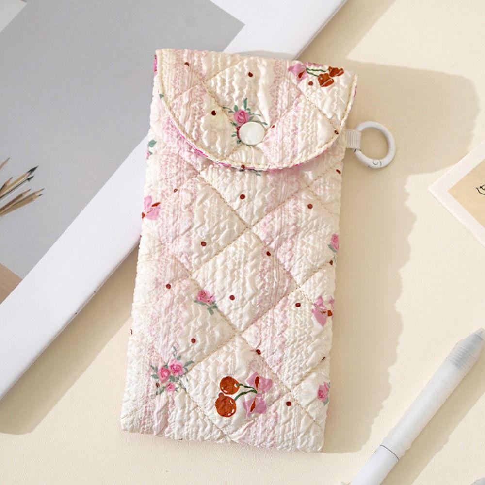 Portable Glasses Storage Bag Flower Sunglasses Pouch Cloth Printed Glasses Bag Male