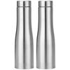 Curved Stainless Steel Water Bottle, Set of 2, 1 L Each