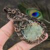 Prehnite Gemstone Copper Wire Wrap Jewelry Pendant 3.74