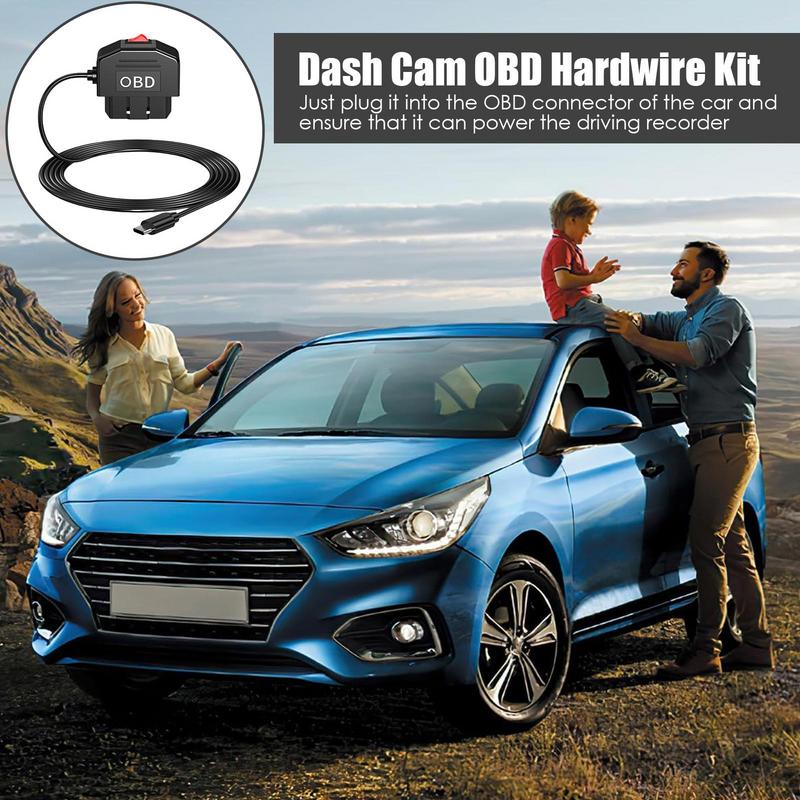 Cable For Dash Cam Versatile Dash Cam Hardwire Charger Cable Car Dash Cam Charger Space-Saving Dash Camera Car Charger Cable