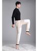 Мужские шерстяные зимние штаны с высокой талией и наколенниками - плотный, уютный хлопок для холодной погоды