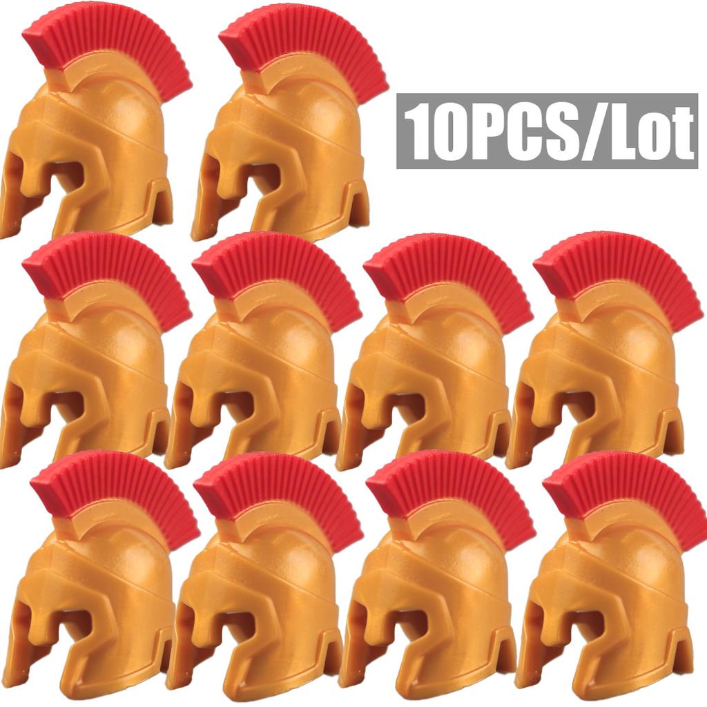 MOC Средневековые Шлемы Рыцарей Набор Строительных Блоков Аксессуары для Солдат Армии Кубики Игрушки Подарок для Мальчиков