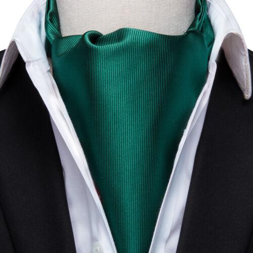 Mens Ascot Tie Set Paisley Cravats Red Black Blue Gold Pink Silk Vintage Scarf