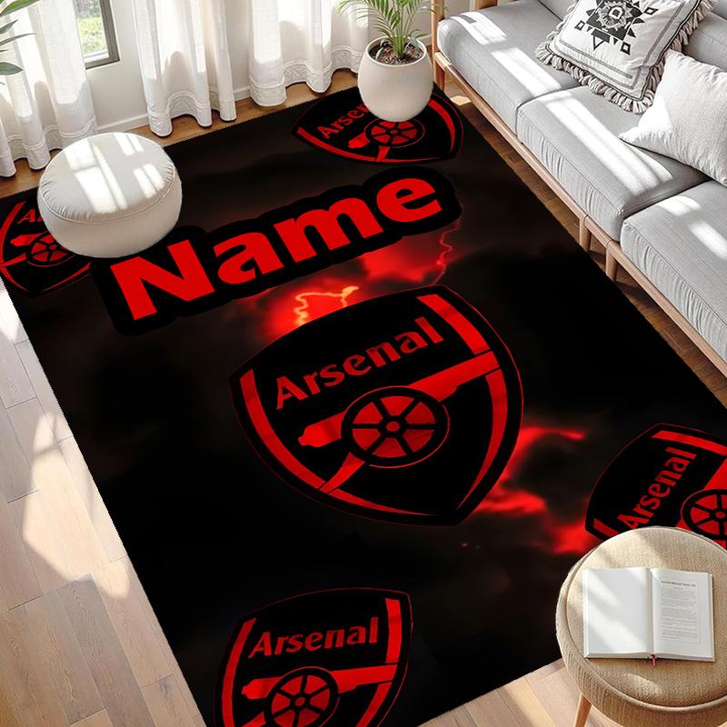 Custom Name Personalized football team Print Carpet, Versatile Home Decor Rug, for Playroom, Apartment, Balcony, Entryway, Hallway Gift