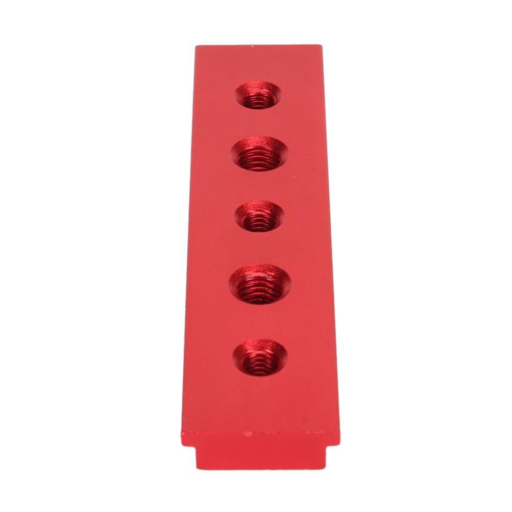 Red / silvery T Slot Miter Track 100mm Width T-Track Jig Durable Miter Track Jig Woodworking