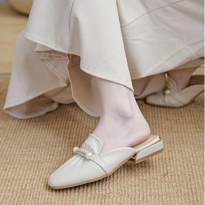 Женские тапочки, мюли, сандалии, наружные шлепанцы, туфли на низком каблуке для женщин, уникальные, с оптовой продажей оригинальных товаров, новые, модные, стильные