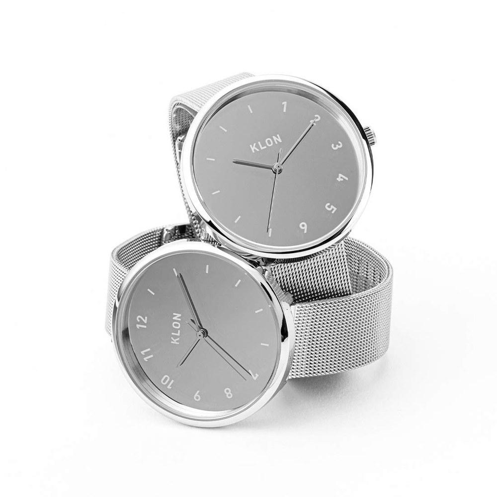KLON Pair Watch Couple Wristwatch Mirror KLON CONNECTION ELFIN 38mm Silver Ladies and Men