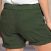 Womens Comfy Drawstring Solid Color Casual Elastic Waist Pocket Shorts Pants