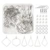 DIY Handmade Earrings Jewelry Kit: Stainless Steel Large Ear Hooks & Materials for Self-Made Drops