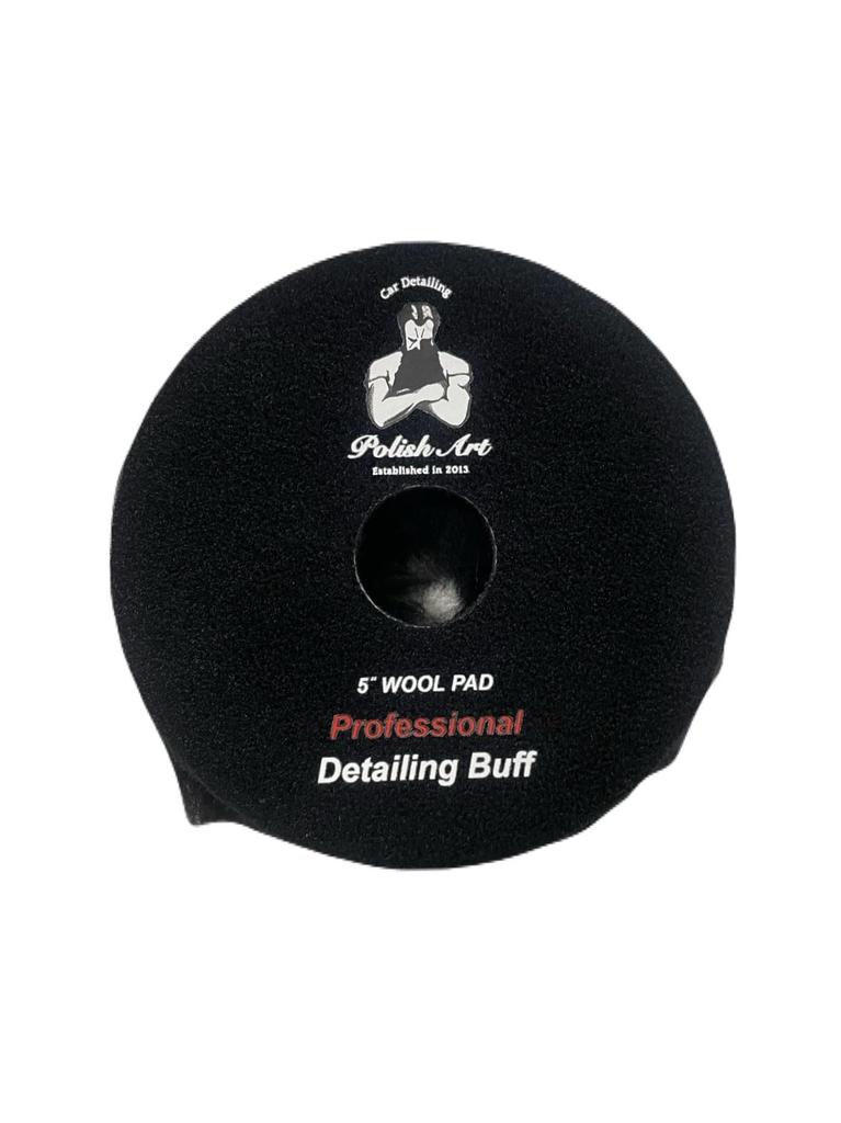 Полировальный круг из длинной шерсти для профессиональной детализации, с черным внешним и внутренним диаметром 1, для удаления бумажных царапин, полировальный, шерстяной, 5-дюймовый (130мм),