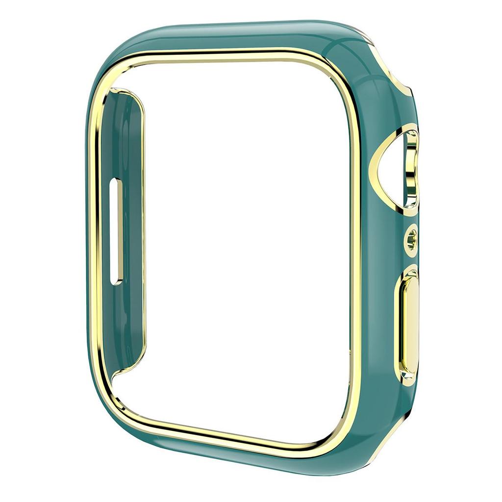 Purchasing For Apple Watch Series 9 / 8 / 7 45mm Watch Case Quick Release Electroplating PC Watch Cover - Green / Rose Gol