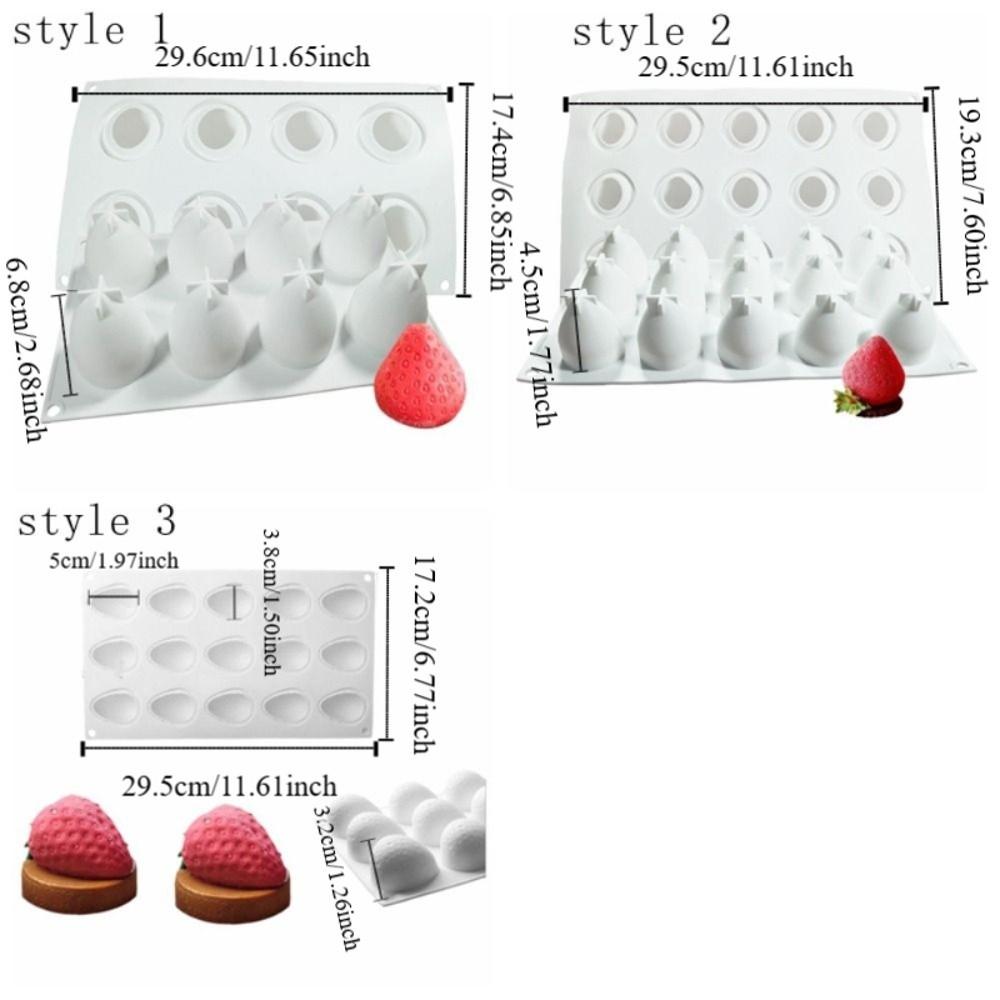Silicone Strawberry Mold 3D Cake Mold Baking Molds Silicone Mousse Mold  Cake Decorating