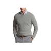 Polo Ralph Lauren FW22 сплошной логотип вышитый круглый вырез пуловер вязаный свитер мужской свитер серый 710876714-007
