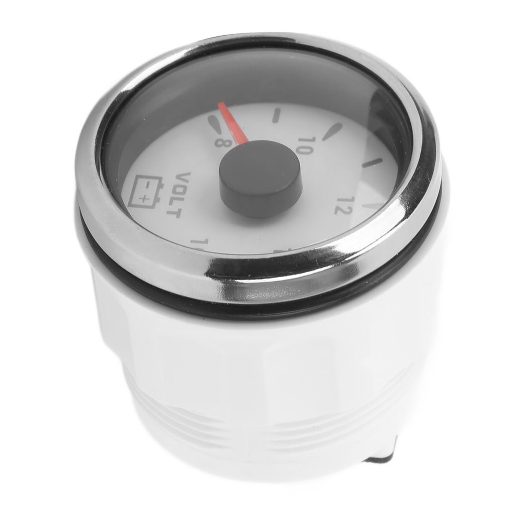 Морской вольтметр 52 мм 8–16 В Стрелочный 7 цветов подсветки IP67 Водонепроницаемый вольтметр для лодки, автодома, автомобиля 9–32 В