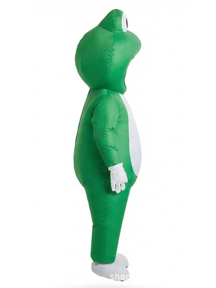 Inflatable Frog Costume, Halloween Party Cosplay Outfit for Kids Adults, Funny Blow Up Dress