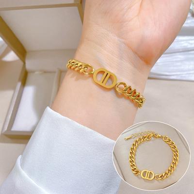 Браслет Dongmen Personality Temperament Mori Chain Double D Bracelet в стиле ретро для девушки, подарок для подруги.