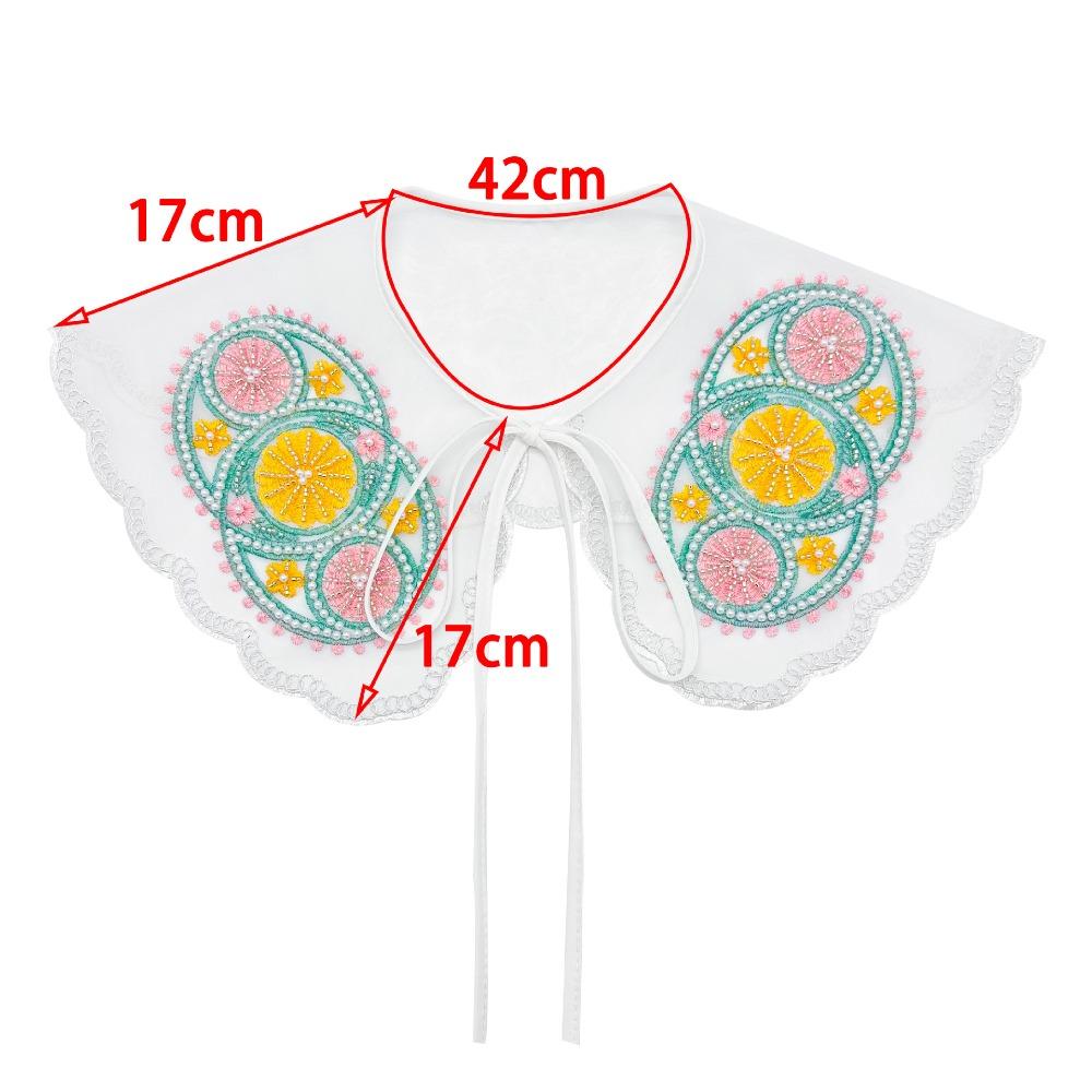 Clothing Accessories Women's Lace Collar Flower Sweet Tied Cloak Fake False Collars Lace Up Shawl