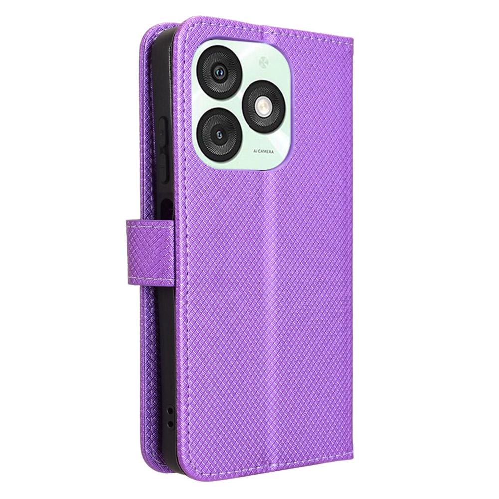 Для itel A50 Чехол Текстура бриллианта Искусственная кожа Чехол для телефона