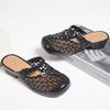 New Hollowed Out Baotou Slippers for Fashionable Outerwear Non Slip Lightweight Square Heel Versatile Cool Slippers for Women In Summer
