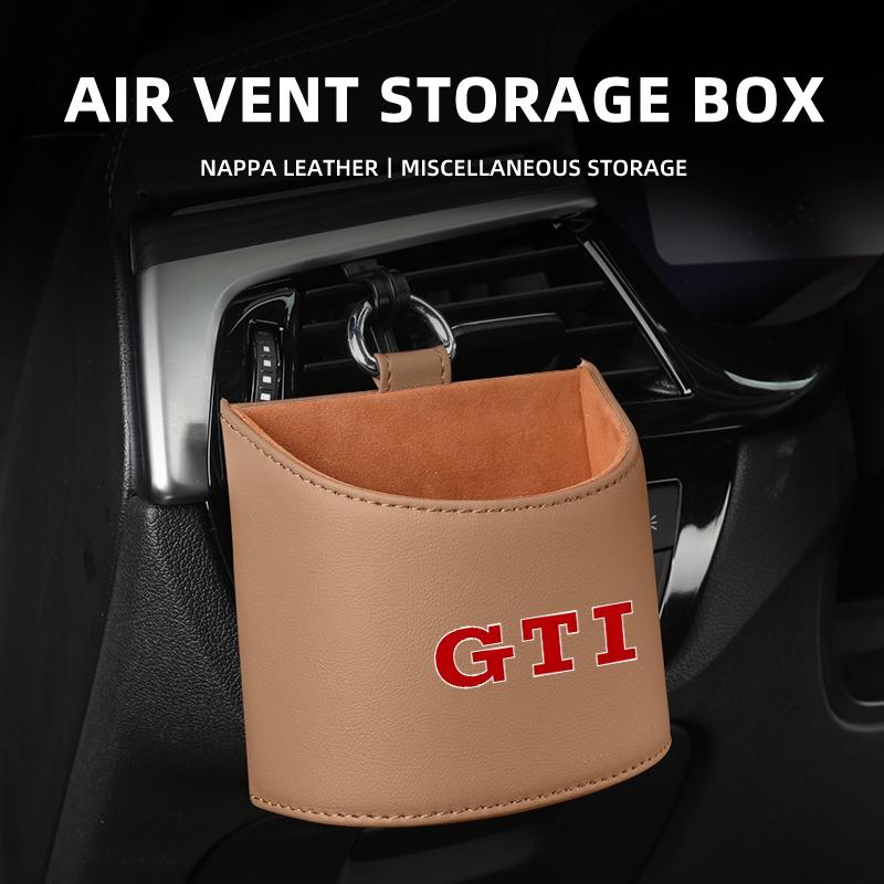 VFHJQ1 Car Air Vent Outlet Storage Bag Door Side Key Storage Box For Volkswagen VW Jetta Golf4 5 6 Beetle CC B5 B6 B7 EOS GTI MK2