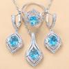 Gem Set Jewelry Pendant Earrings Necklace Ring Lady Set