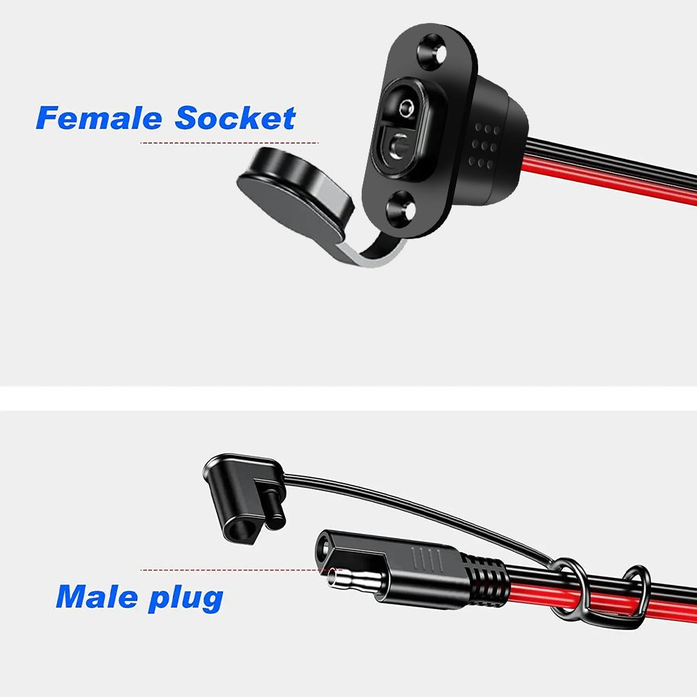 SAE Quick Connector Harness SAE адаптер штекер-гнездо к гнезду кабель 12AWG SAE удлинительный кабель водонепроницаемый для зарядного устройства