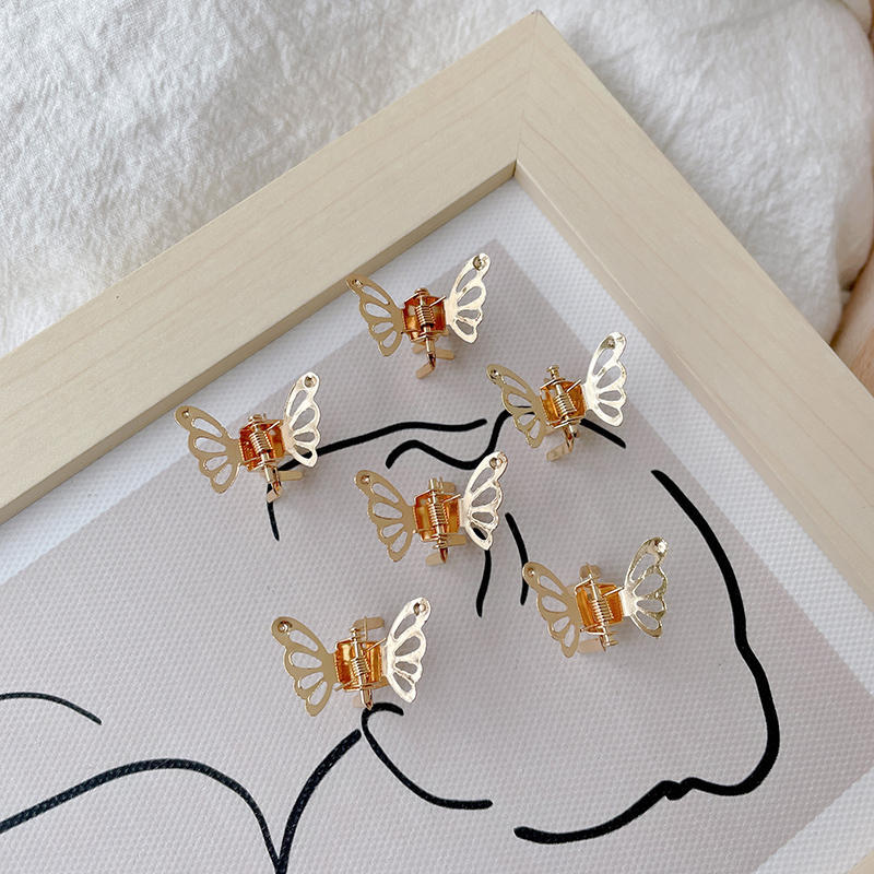 20Pcs Mini Metal Butterfly Hair Claw Clips, Hollow Small Butterfly Hair Grips, Cute Side Bangs Braids Hair Clips for Women Girls Hair Accessories
