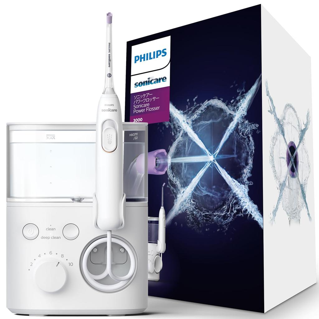 Philips Jet Washer Sonicare Power Flosser 3000 Оральный ирригатор Тип Водяная струя Белый (X-образная шайба) HX3711/22