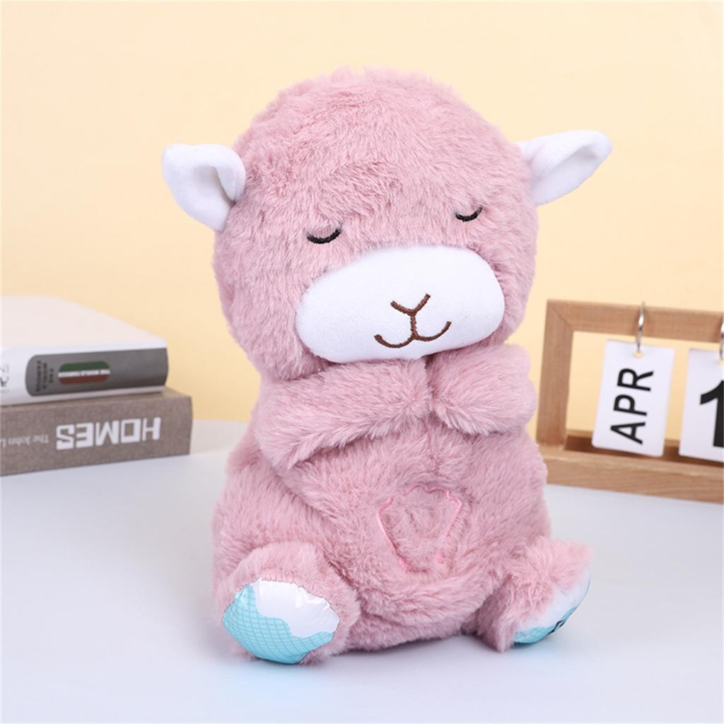 Sleeping Animal Cuddly Toy With Breathing Movement And Music Plush Slumber Animal Toy Sleeping Animal Music Box Made Of Plush For Newborn Baby Toys