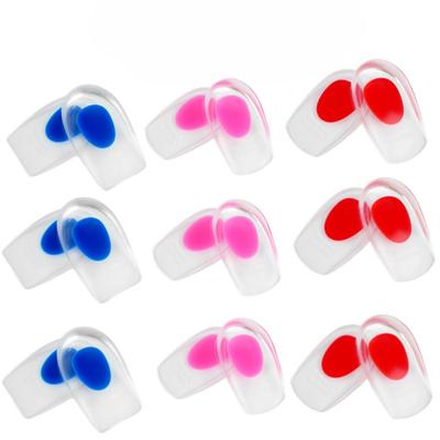 1шт гелевая подушечка для пятки прозрачная спортивная амортизирующая внутренняя стелька для увеличения высоты U-образная силиконовая подушечка для пятки половинного размера