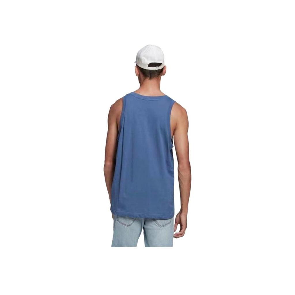 Adidas Оригинальные повседневные спортивные жилеты без рукавов с круглым вырезом для мужчин, синие GN3492