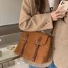 New Korean Version Ins Niche Design Suede Retro Matte One-shoulder Crossbody Bag Mailbox Trend