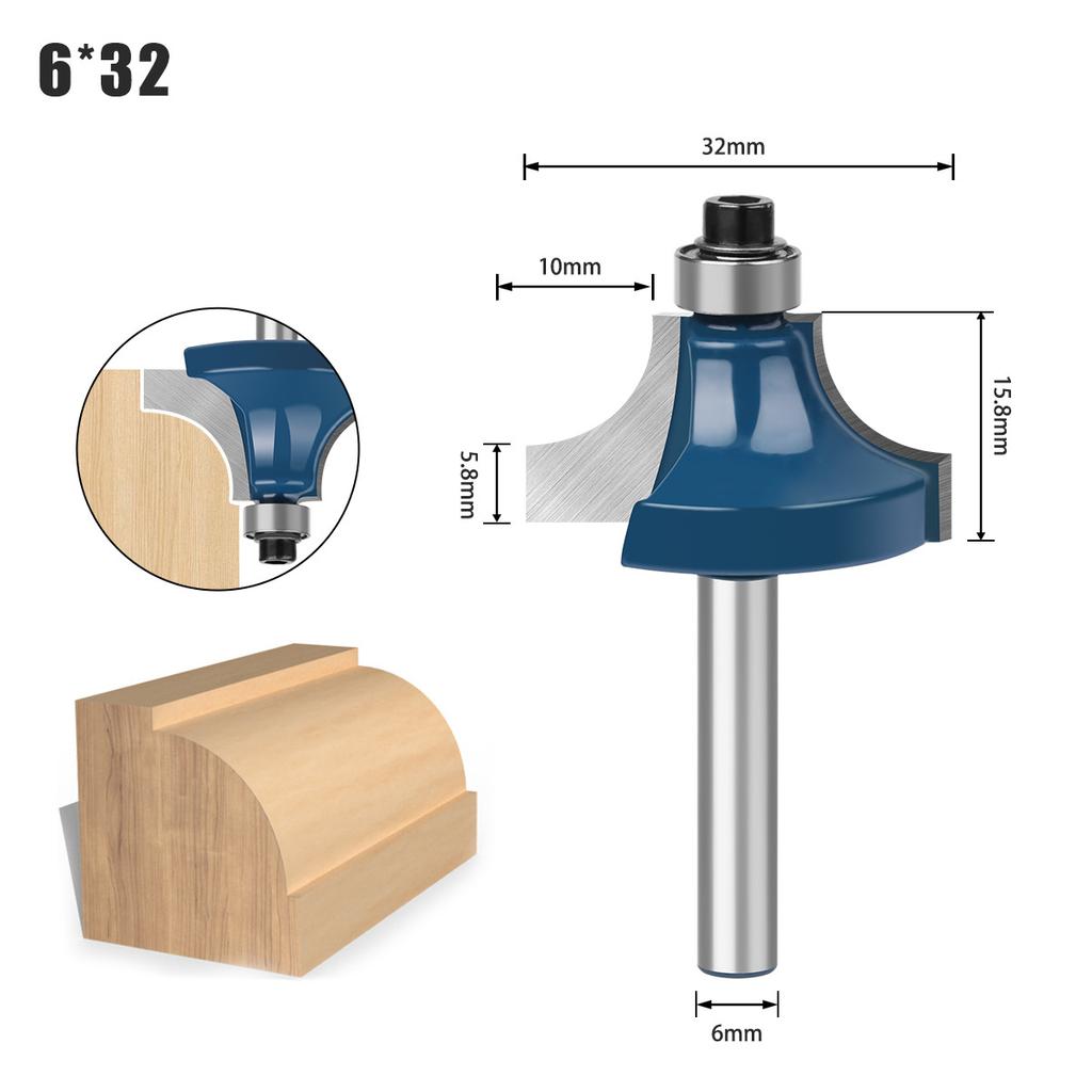 Набор из семи фрез для деревообработки, 1/4 хвостовик, комбинированный, фреза для скругления углов, прямая фреза, фреза для триммера, фрезерная головка для гравировального станка
