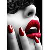 Full 5D Diy Diamond Painting Seductive Red Lips Embroidery Cross Stitch Home Decor Handmade Gift