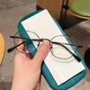 Ultra-light Japanese Literature Retro Polygon Small Frame Titanium Glasses Female Plain Face Can Be Equipped with A Number of Glasses Frame Height.