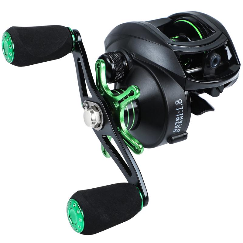Рыболовная катушка Рыболовная катушка для приманки с ручкой из ЭВА, передаточное число 8,1:1, карбоновая рыболовная катушка для приманки