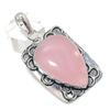 Кулон из розового кварца, ювелирное изделие из стерлингового серебра 925 пробы, 2,32 дюйма
