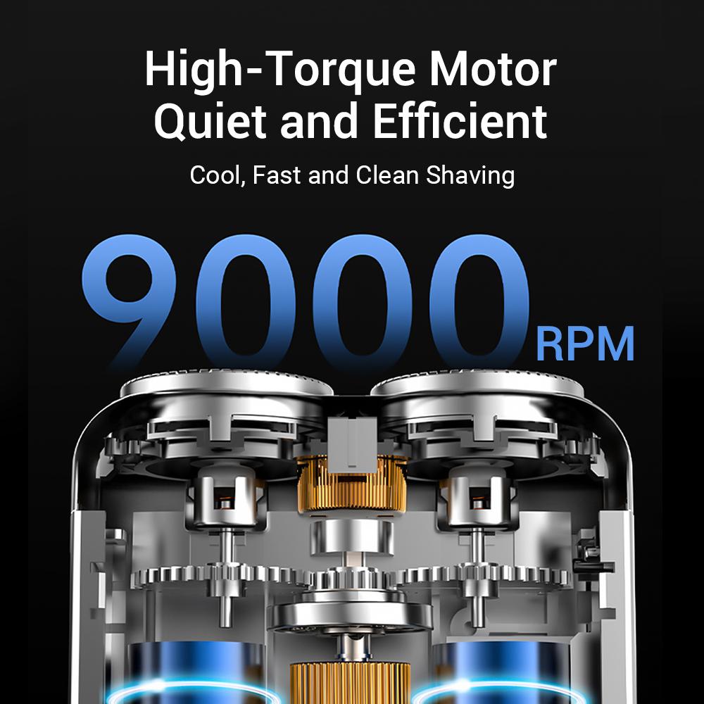Электрическая умная бритва для мужчин с цифровым дисплеем, перезаряжаемая через Type-C, мини, с двойным лезвием, водонепроницаемая, портативный триммер для бороды, удалитель