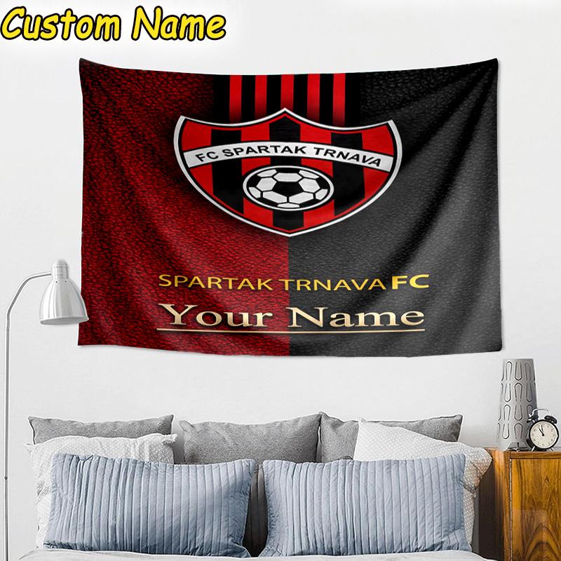 Custom Name FC Spartak Trnava Tapestry Room Decoration Wall Hanging for Living Room Bedroom, dormitory, Birthday and Christmas gifts