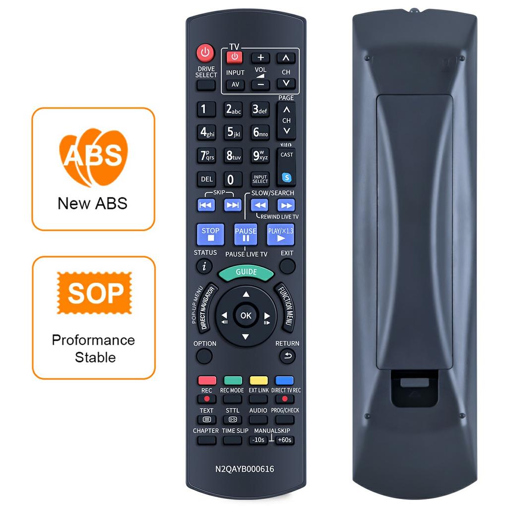 N2QAYB000616 For Panasonic Blu-ray Disc Recorder Infrared Remote Control Replacement Handheld Controller