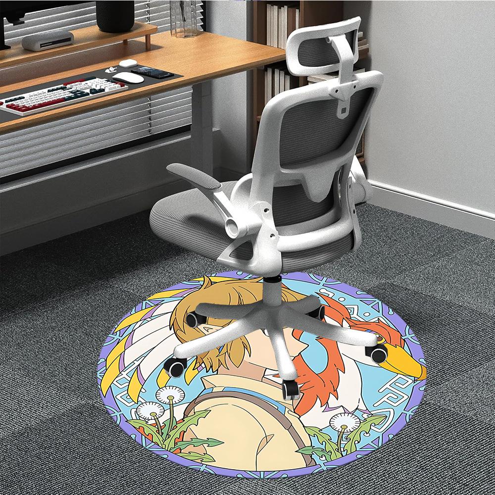1pc Legend Zelda Office Round Area Rug, Under Office Chairs Bedroom Living Room Home Decor, Room Decoa1016229