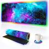 RGB игровой коврик для мыши, сверхбольшой водонепроницаемый коврик для стола, 31,5 дюйма x 15 дюймов x 4 мм