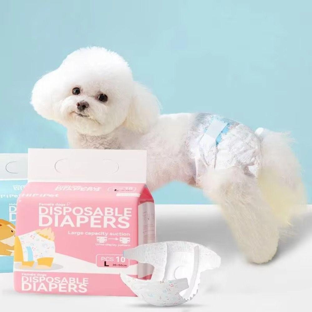 10 шт. Непромокаемые менструальные трусы для собак, хлопковое нижнее белье для питомцев, подгузник, для собак женского и мужского пола