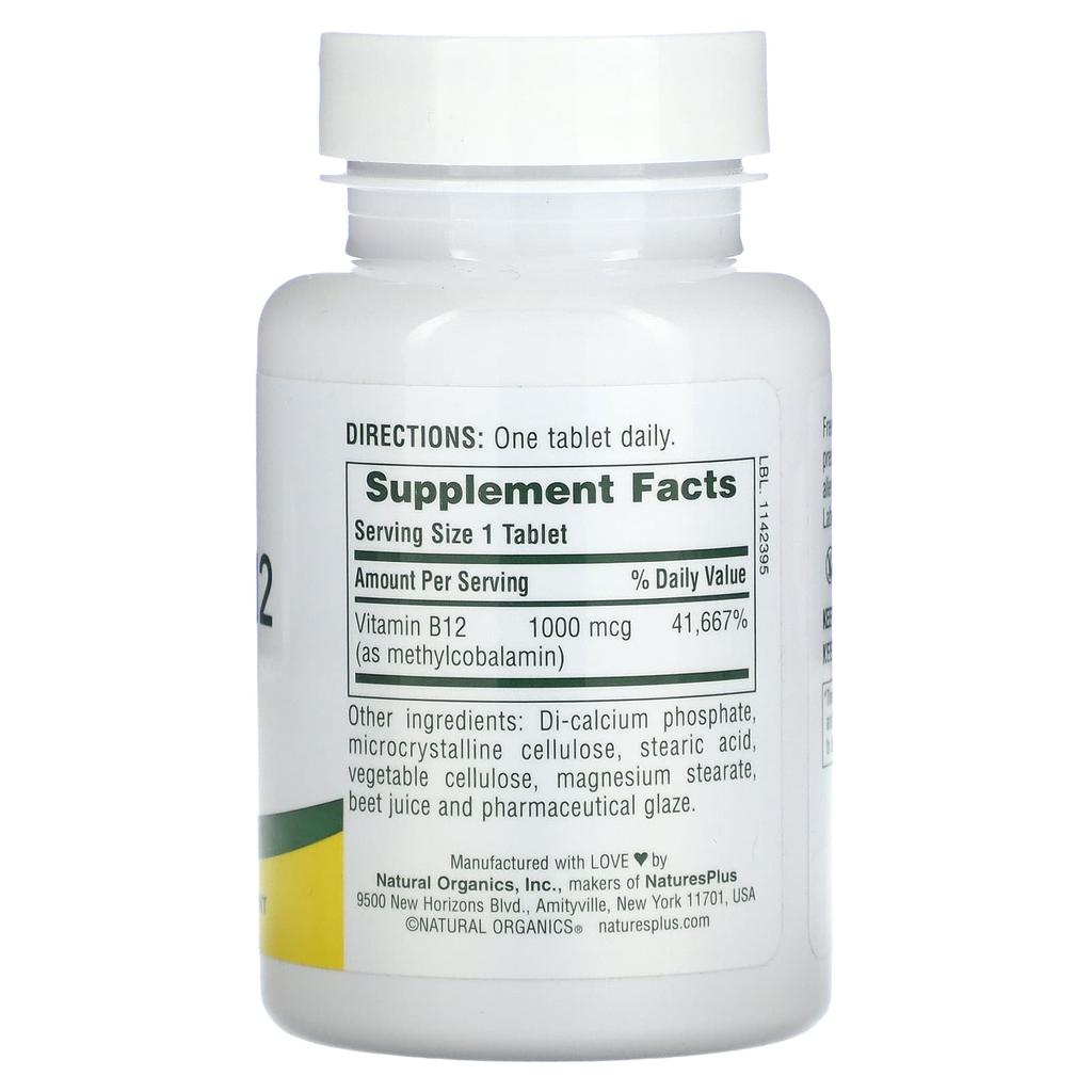Vitamin B12, 1,000Mcg, 90 Tablets
