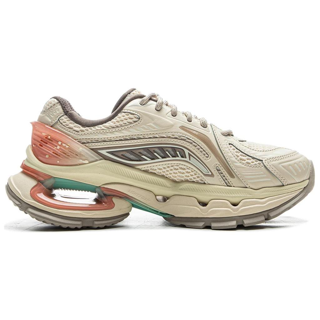 Li Ning Lijun BOW Ice Cream Synthetic Leather Comfortable Trendy Slip Resistant Wear Resistant Rebound Low Top Casual Shoes AZGU178-1