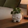 Настольный цветочный горшок, 3D-печатный горшок-лицо, Декоративный для помещений и улицы, Контейнер для растений кактусов и суккулентов для улицы, Домашний балконный садовый горшок